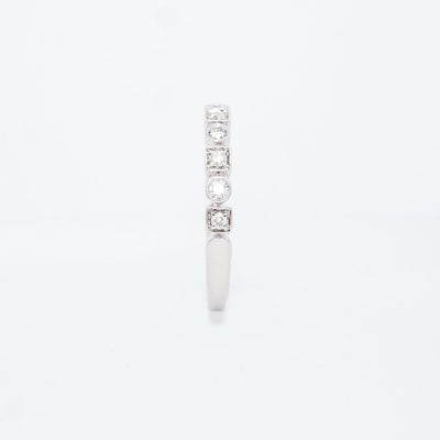 14K White Gold .25ctw Fancy Diamond Band