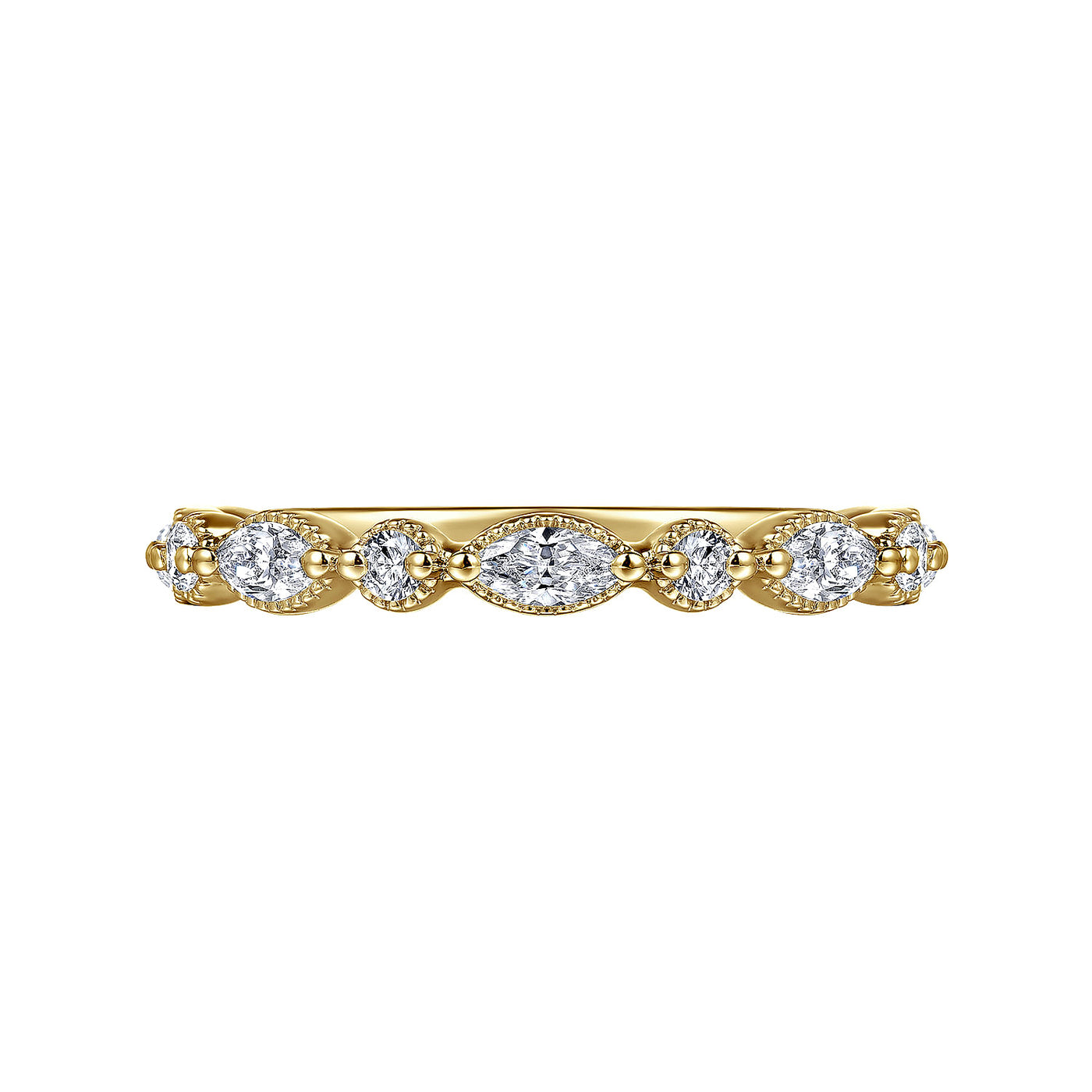 Gabriel 14K Yellow Gold 0.515ctw Diamond Wedding Band