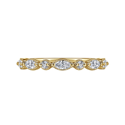 Gabriel 14K Yellow Gold 0.515ctw Diamond Wedding Band