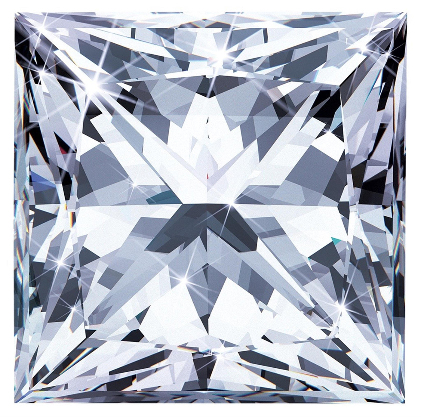 2.10ct VVS2 F Princess Lab Grown Diamond