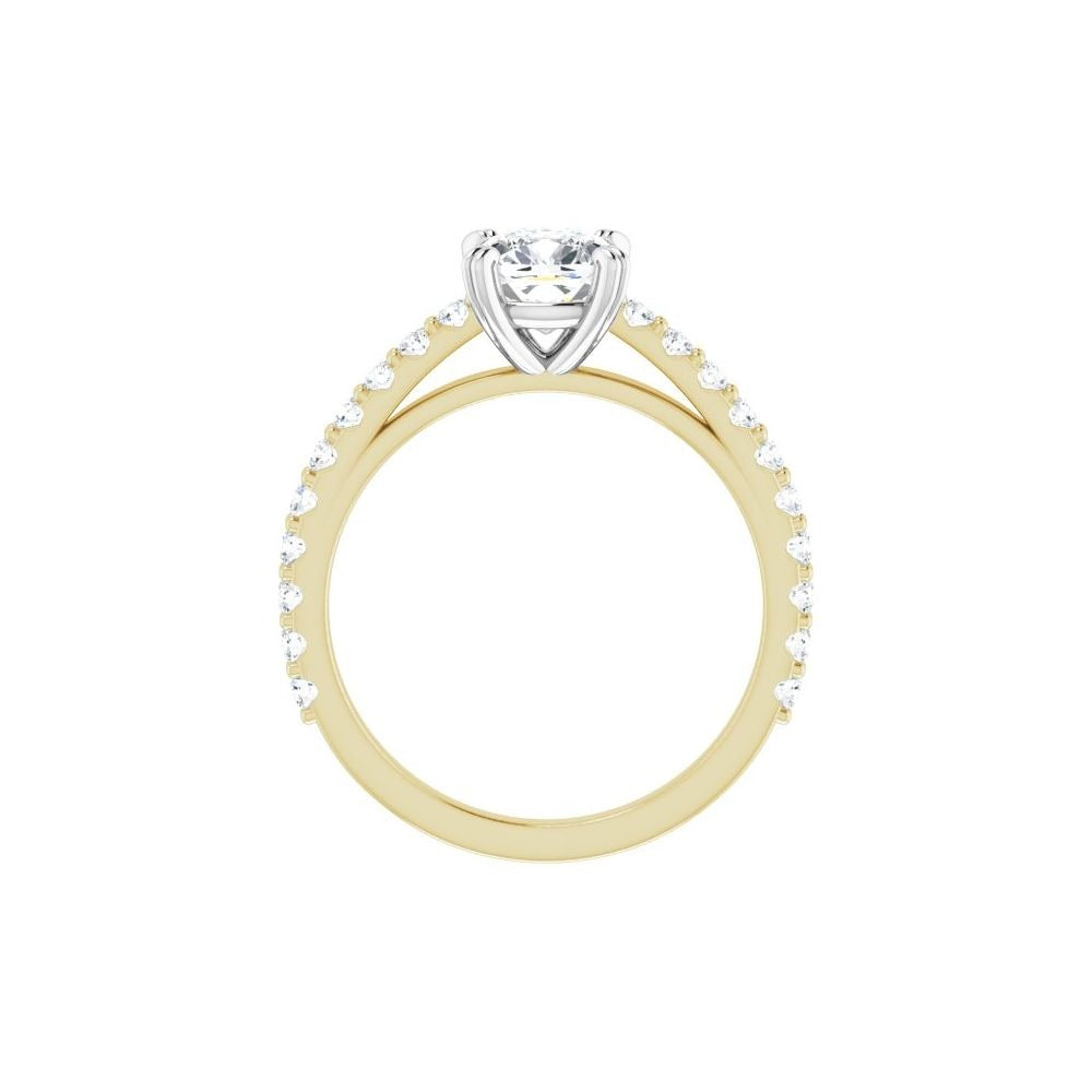 Ever & Ever 14K Yellow Gold .38ctw Double Prong Style Diamond Semi-Mount Engagement Ring