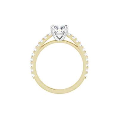 Ever & Ever 14K Yellow Gold .38ctw Double Prong Style Diamond Semi-Mount Engagement Ring