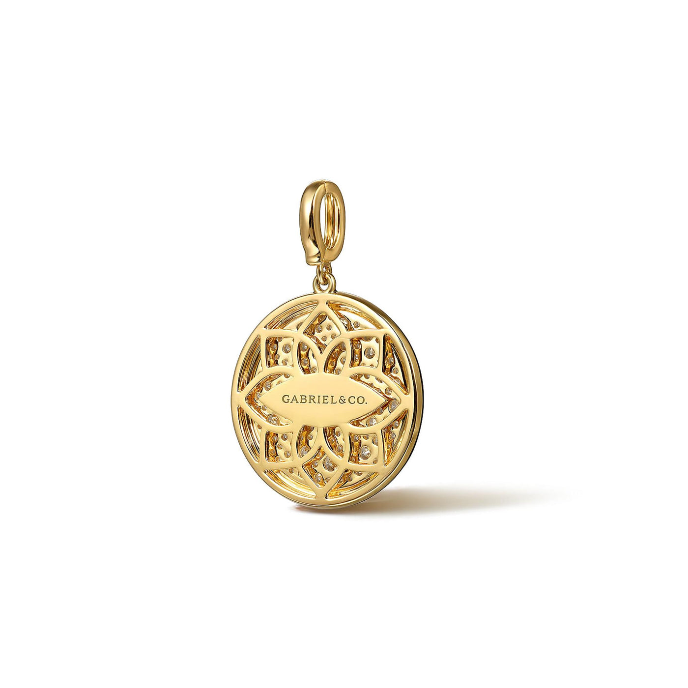 Gabriel 14K Yellow Gold 1.65ctw Medallion Style Pendant