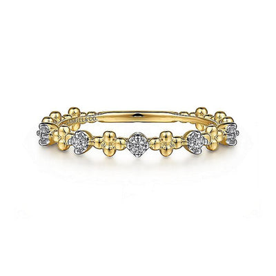 Gabriel 14K Yellow Gold .08ctw Bujukan Diamond Fashion Ring