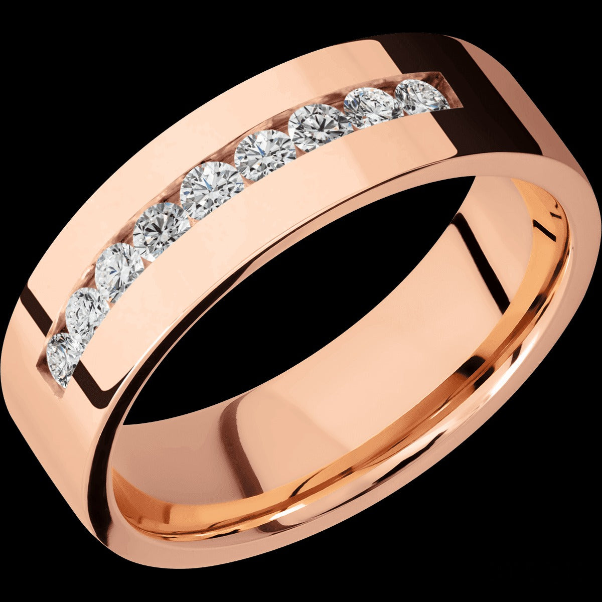 Lashbrook 14K Rose Gold 7mm Flat Wedding Band