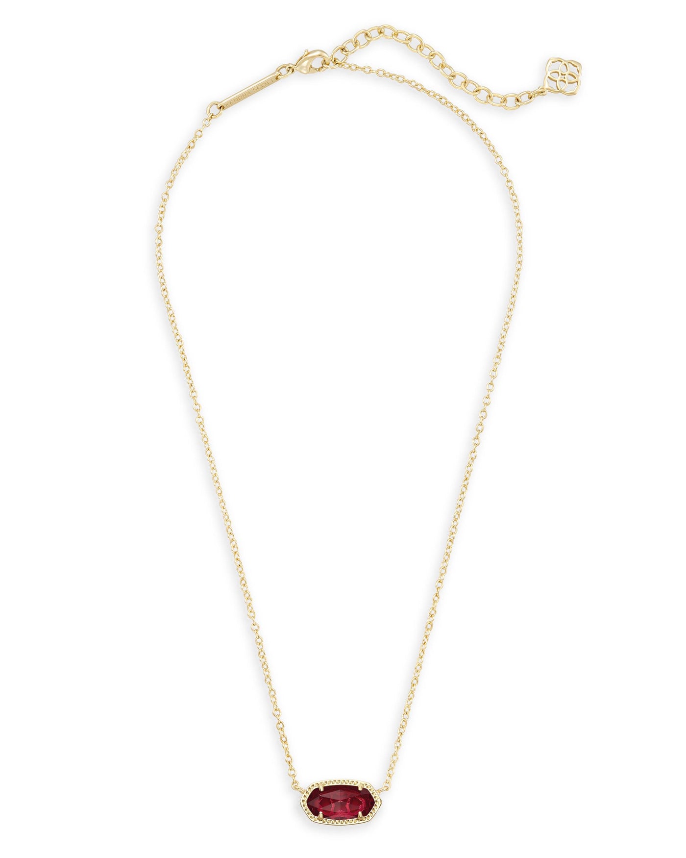 Gold Tone Necklace Featuring Berry Dichroic Glass by Kendra Scott