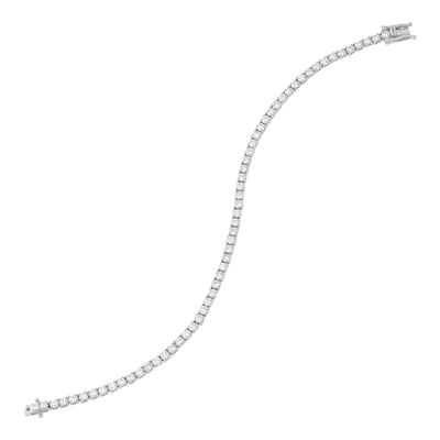 Armadani 14K White Gold Tennis Style Lab Grown Diamond Bracelet