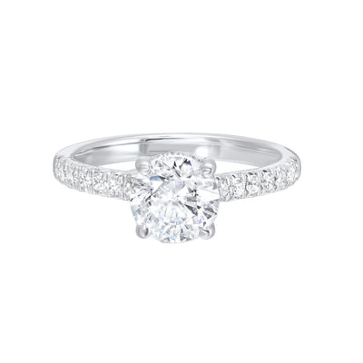 14K White Gold 1.28ctw 4 Prong Lab Grown Diamond Engagement Ring