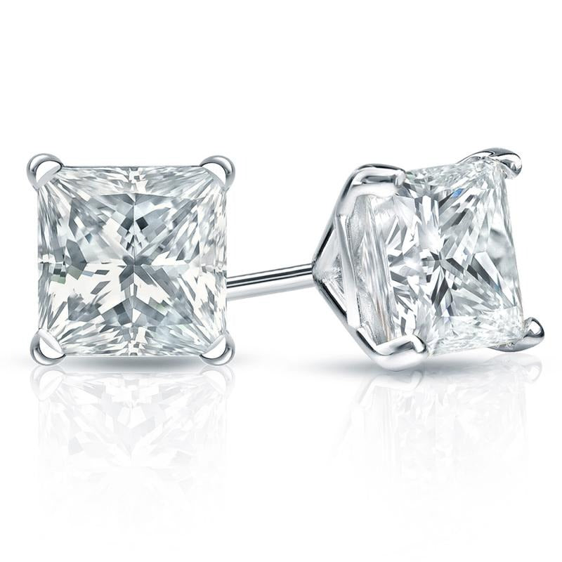 14K White Gold 1.5ctw Lab Grown Diamond Stud Earrings