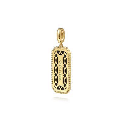 Gabriel 14K Yellow Gold 4.8ctw Dog Tag Style Pendant