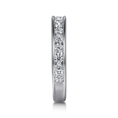 Gabriel 14K White Gold 0.75ctw Diamond Wedding Band