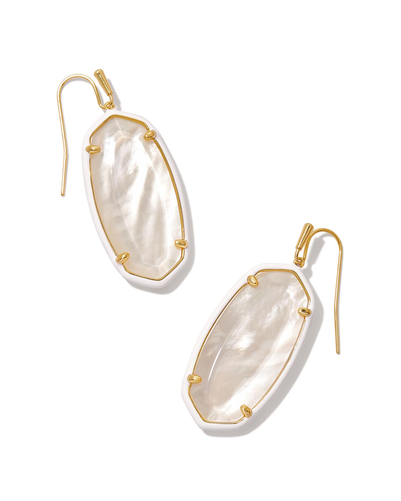 Gold Tone Earrings Featuring Ombre Ivory Mix by Kendra Scott