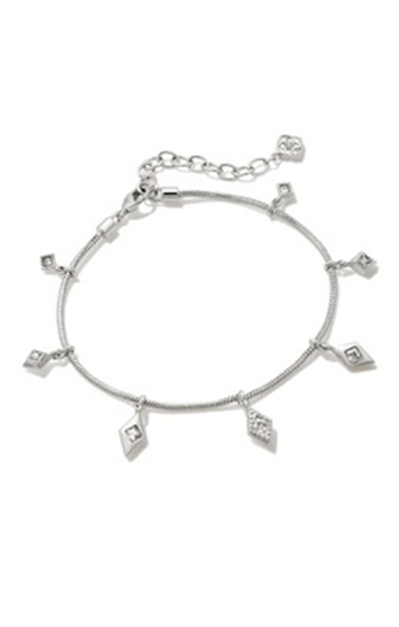 Silver Tone Bracelet Featuring White Crystal by Kendra Scott