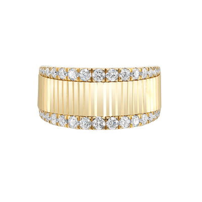 14K Yellow Gold .63ctw Cigar Diamond Fashion Ring