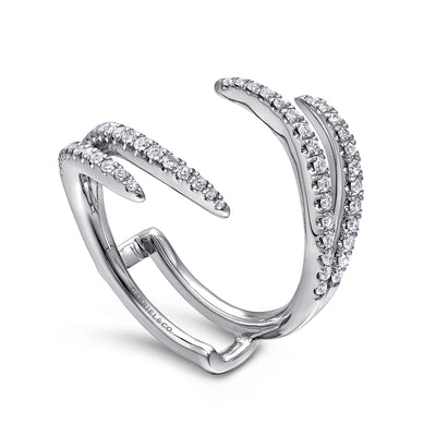 Gabriel 14K White Gold 0.40ctw Diamond Ring Guard