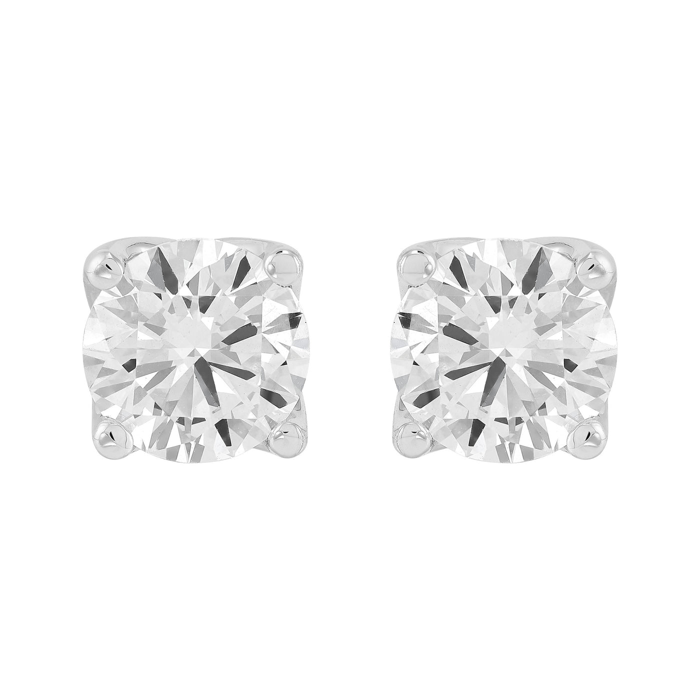 14K White Gold 3.02ctw Lab Grown Diamond Stud Earrings
