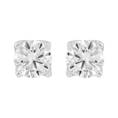 14K White Gold 3.02ctw Lab Grown Diamond Stud Earrings