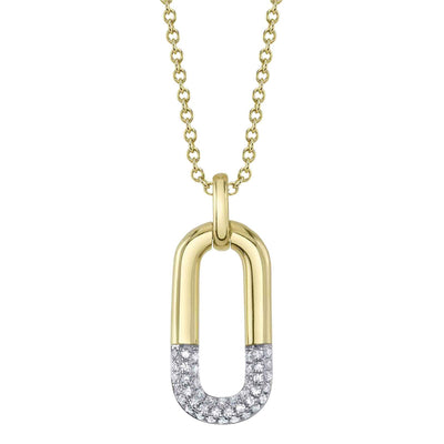 Shy Creation 14K Yellow Gold 0.10ctw Drop Style Pendant