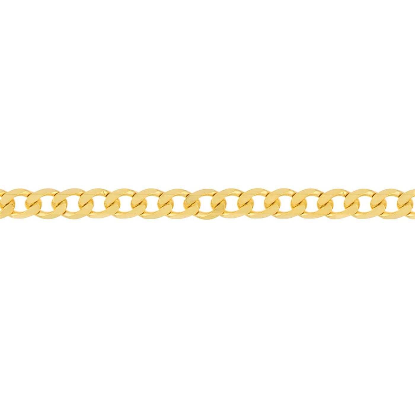 10K Yellow Gold 7" Solid Chain Curb Chain