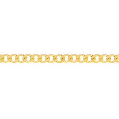 10K Yellow Gold 7" Solid Chain Curb Chain