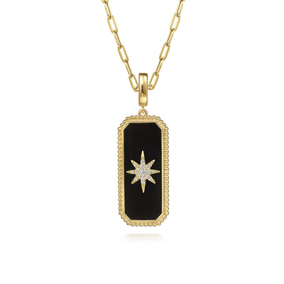 Gabriel 14K Yellow Gold 4.8ctw Dog Tag Style Pendant