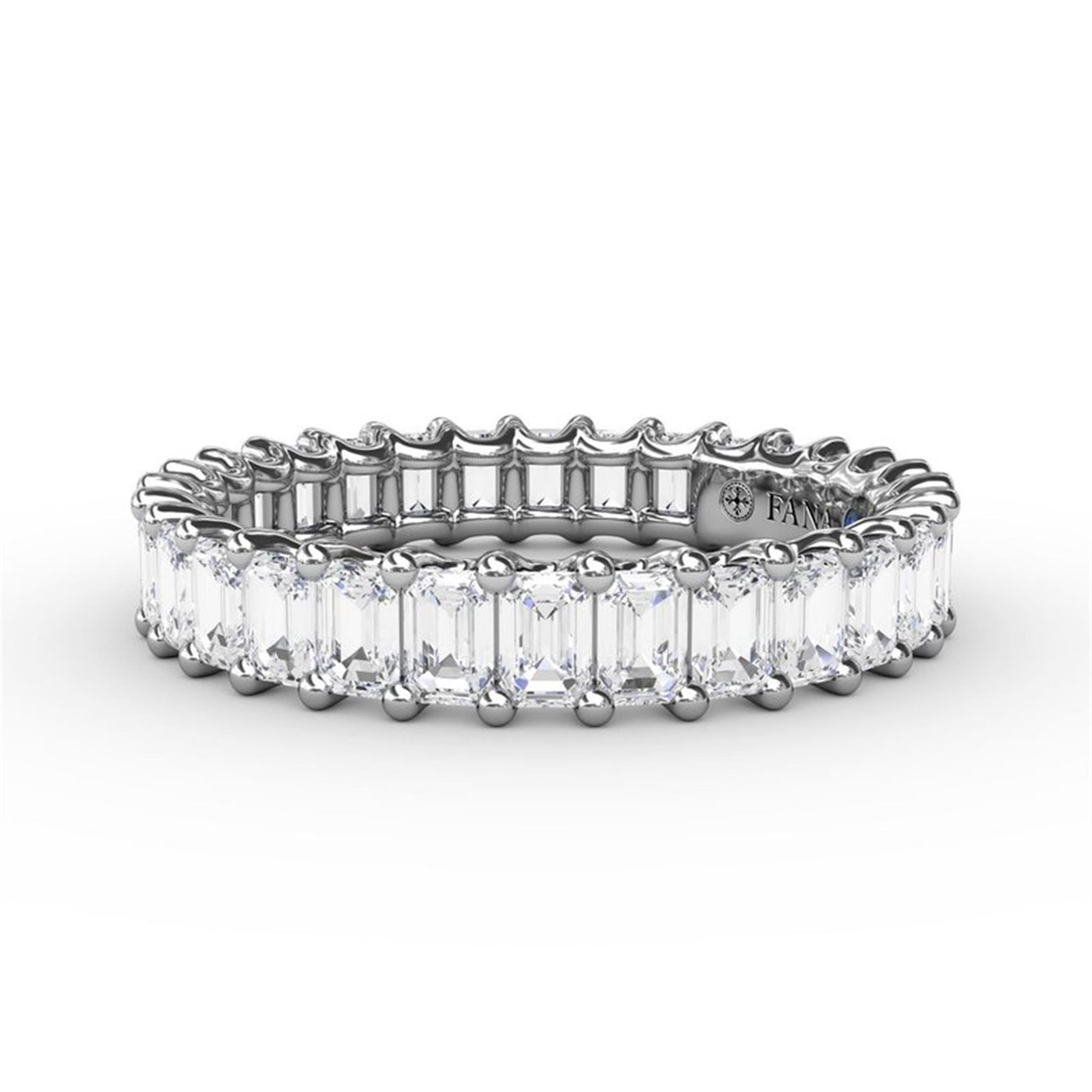 14K White Gold 2.39ctw Diamond Eternity Band 
Featuring a Polished Finish