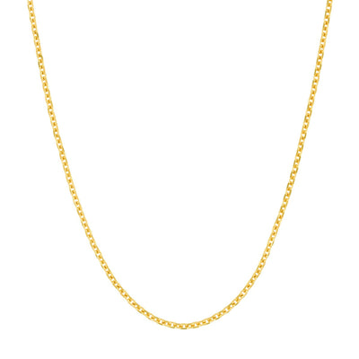 14K Yellow Gold .93mm 20" Cable Link Chain