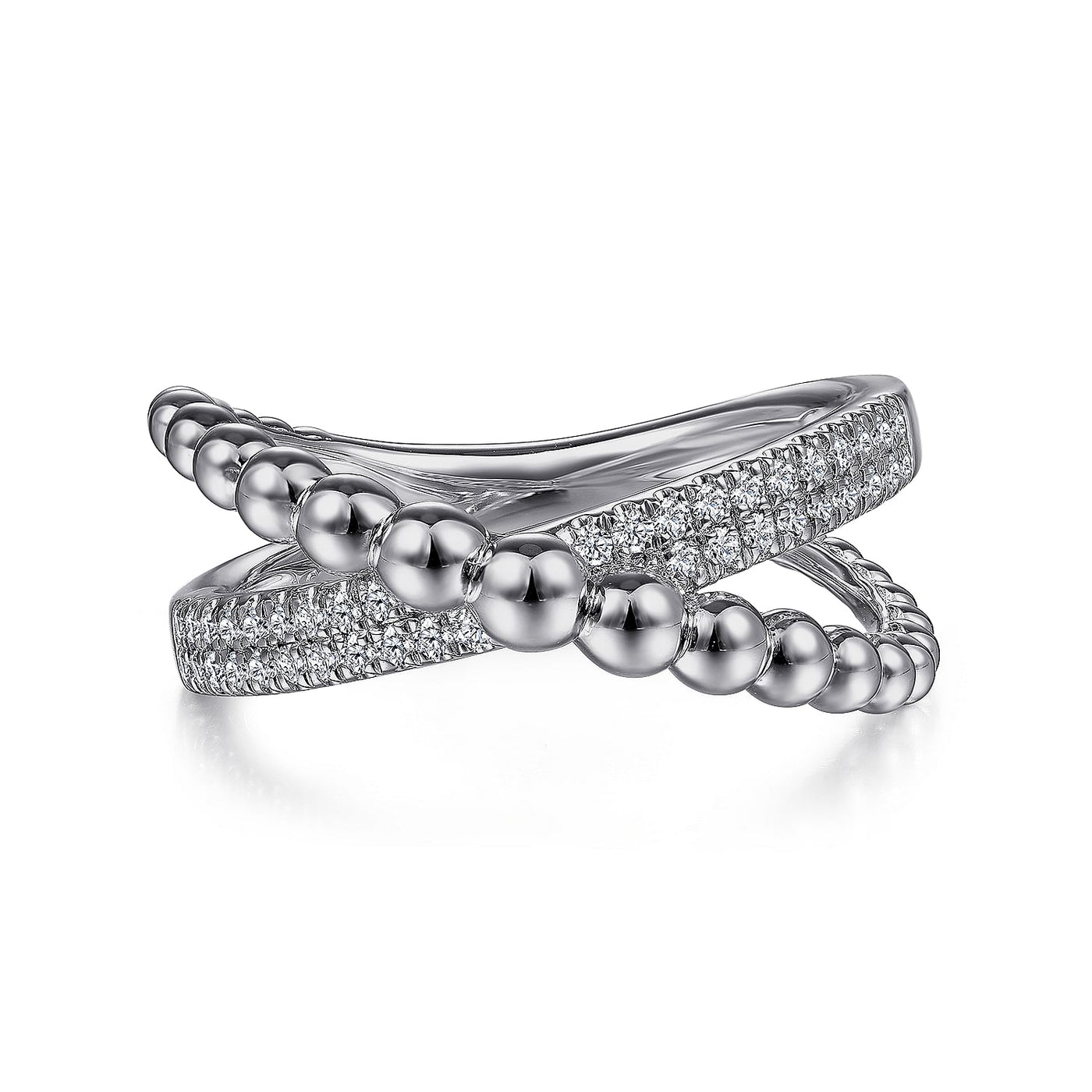 Gabriel Sterling Silver 0.23ctw Bujukan Style Sapphire Ring