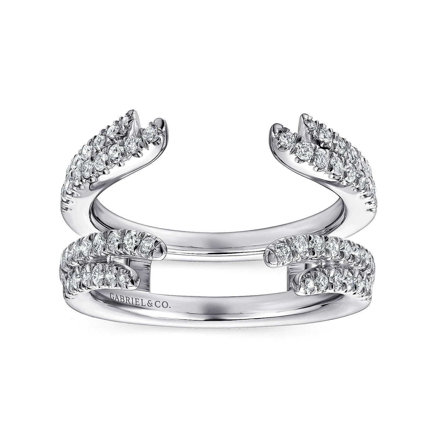 Gabriel 14K White Gold .50ctw Diamond Ring Guard