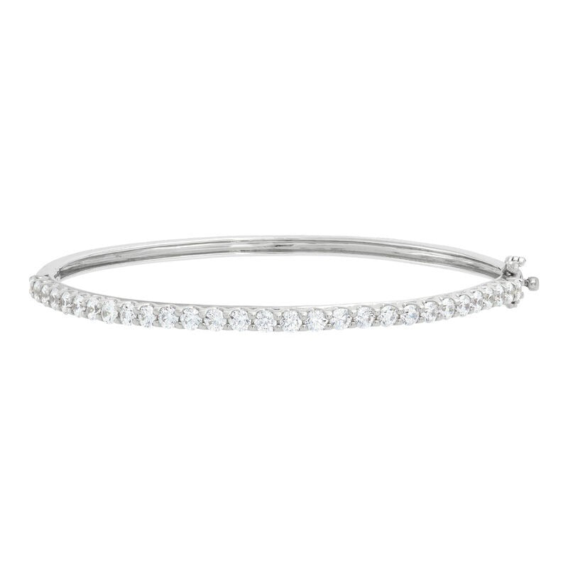 Armadani 14K White Gold Bangle Style Lab Grown Diamond Bracelet