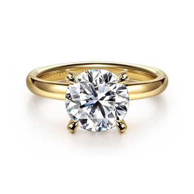 Gabriel 14K Yellow Gold 4 Prong Style Diamond Semi-Mount Engagement Ring