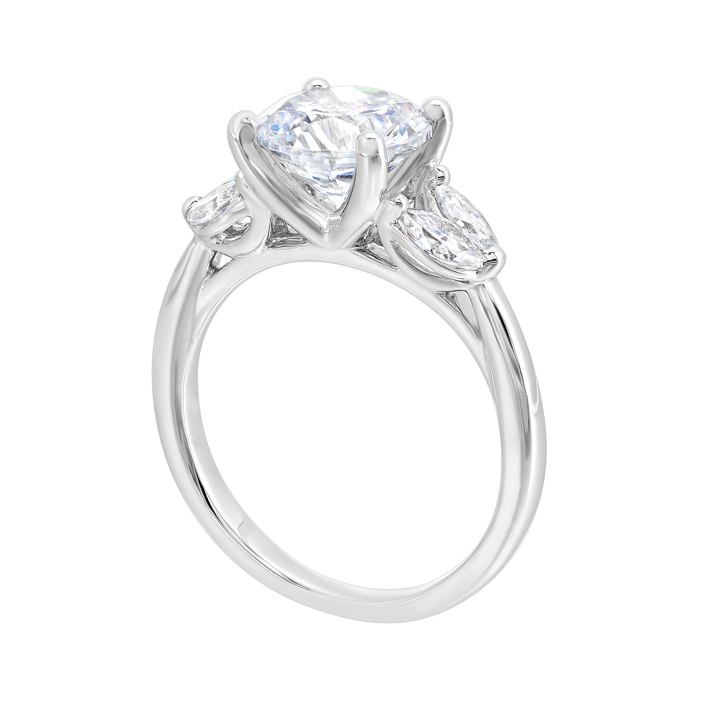 14K White Gold 2.38ctw 4 Prong Lab Grown Diamond Engagement Ring