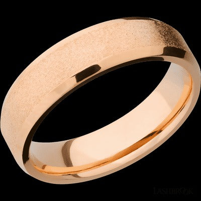 Lashbrook 14K Rose Gold 6mm Flat Wedding Band