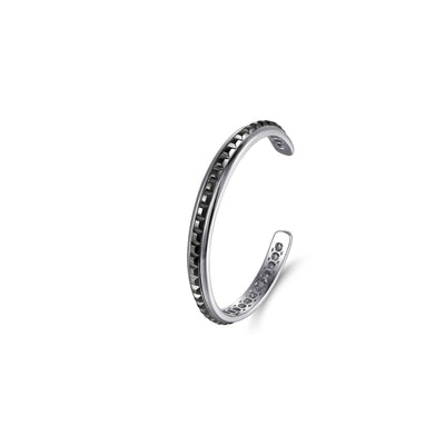 Gabriel Sterling Silver 7.25" Solid Cuff Herringbone Fashion Bracelet