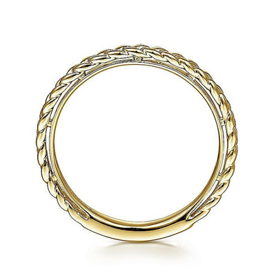 Gabriel 14K Yellow Gold Braided Bujukan Style Ring