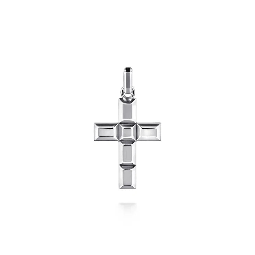 Gabriel Sterling Silver Cross Sentiment Charm