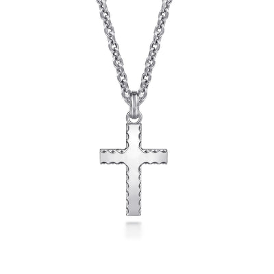 Gabriel Sterling Silver Cross Sentiment Charm
