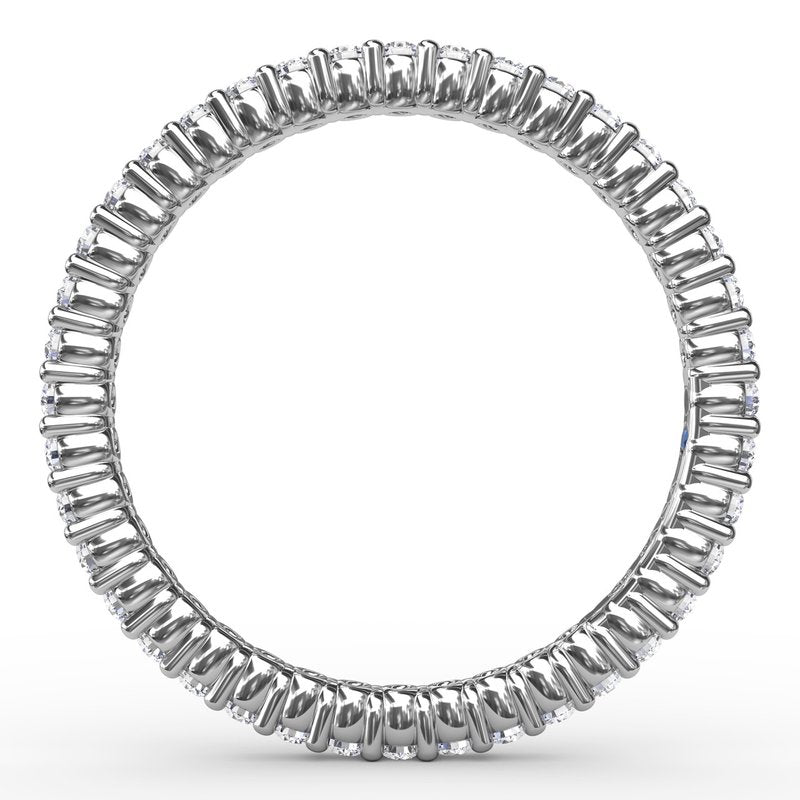 14K White Gold 0.50ctw Diamond Eternity Band 
Featuring a Polished Finish