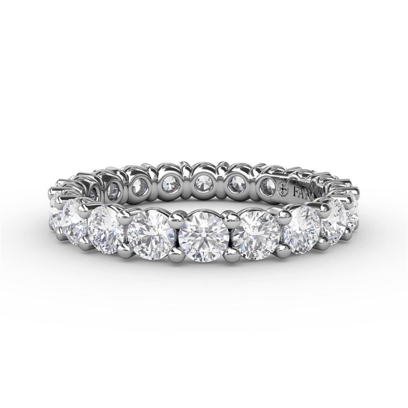 14K White Gold 2.05ctw Diamond Eternity Band 
Featuring a Polished Finish