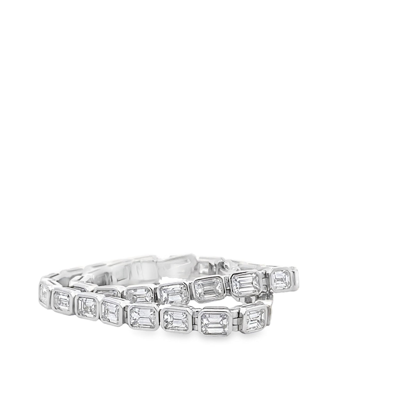 Platinum 7.02ctw 7" Tennis Style Diamond Bracelet