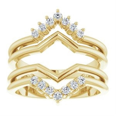 Ever & Ever 14K Yellow Gold .25ctw Diamond Ring Guard
