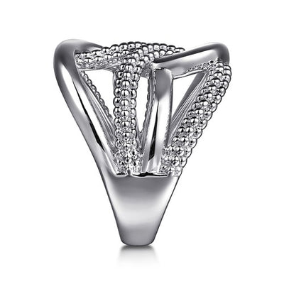 Gabriel Sterling Silver Twisted Bujukan Style Ring