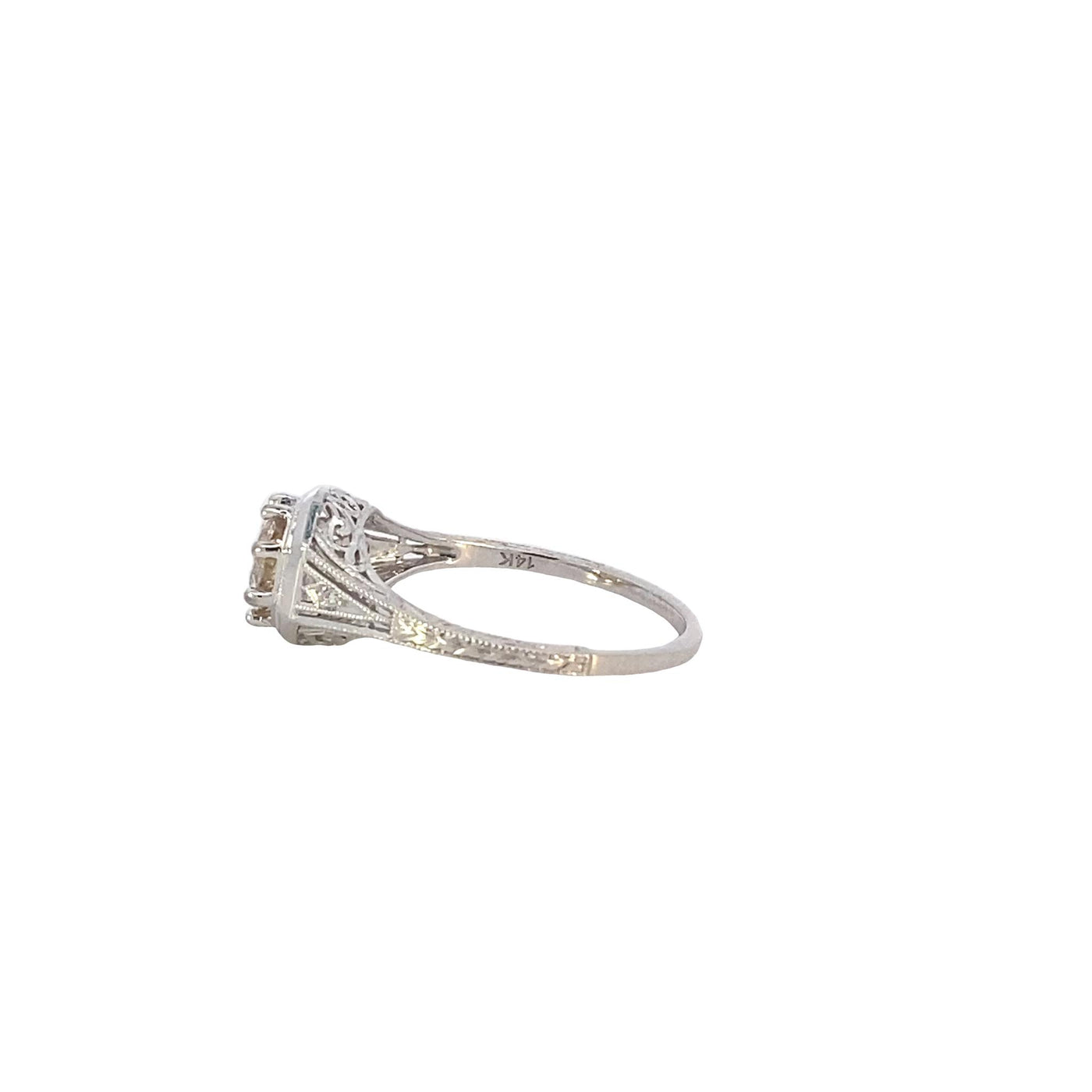 14K White Gold 0.69ctw 8 Prong Diamond Engagement Ring