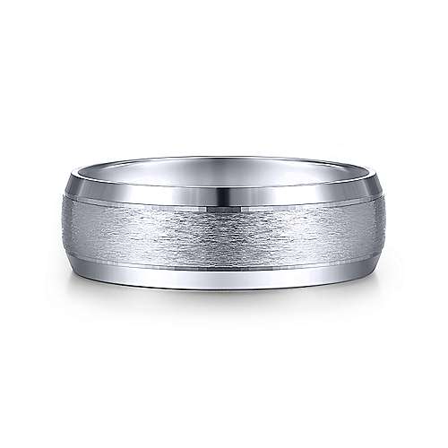 Gabriel 14K White Gold 7mm Wedding Band