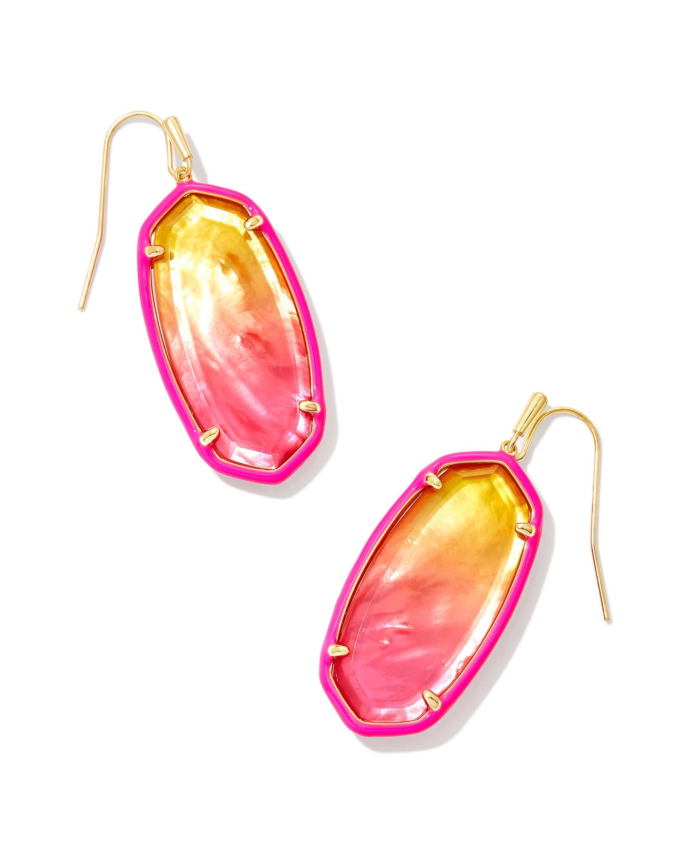 Gold Tone Earrings Featuring Sunset Ombre Illusion by Kendra Scott
