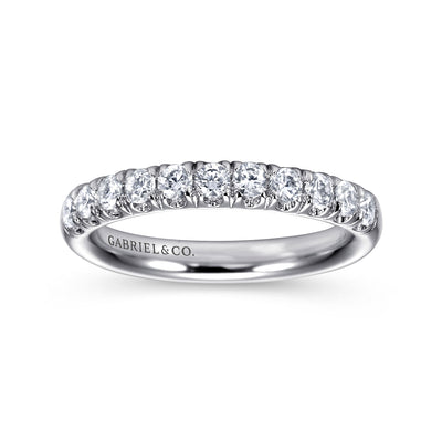 Gabriel 14K White Gold 0.476ctw Stackable Diamond Band