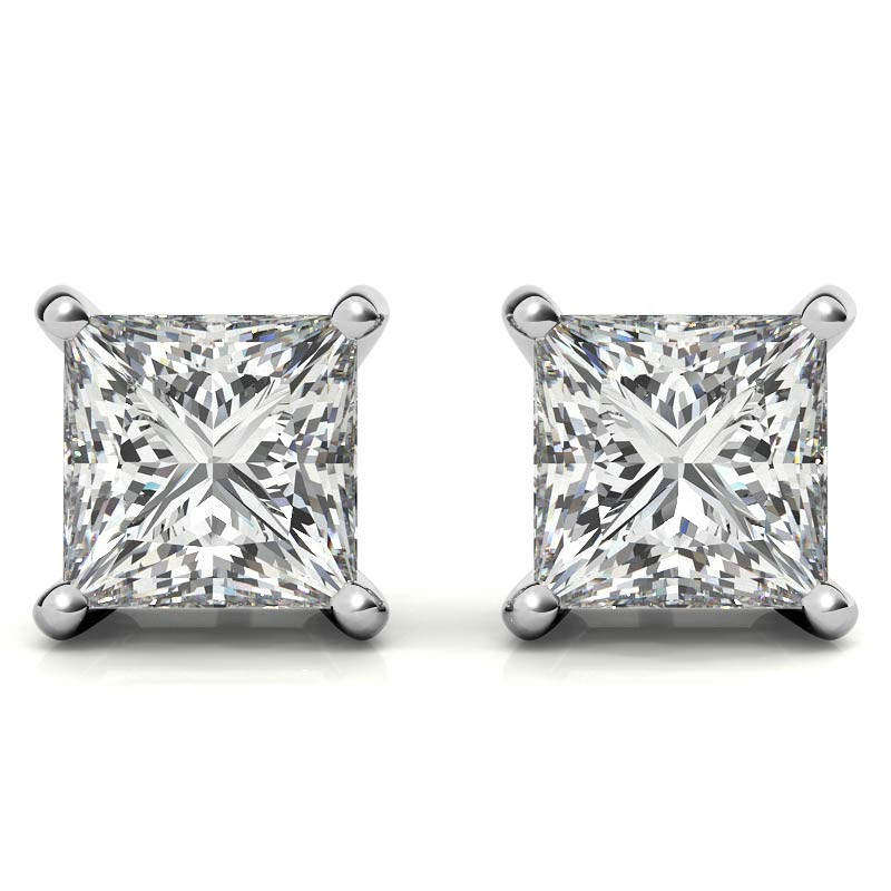 14K White Gold 1.5ctw Lab Grown Diamond Stud Earrings