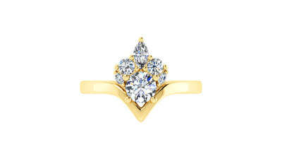 14K Yellow Gold 1.06ctw 4 Prong Engagement Ring by Thollot