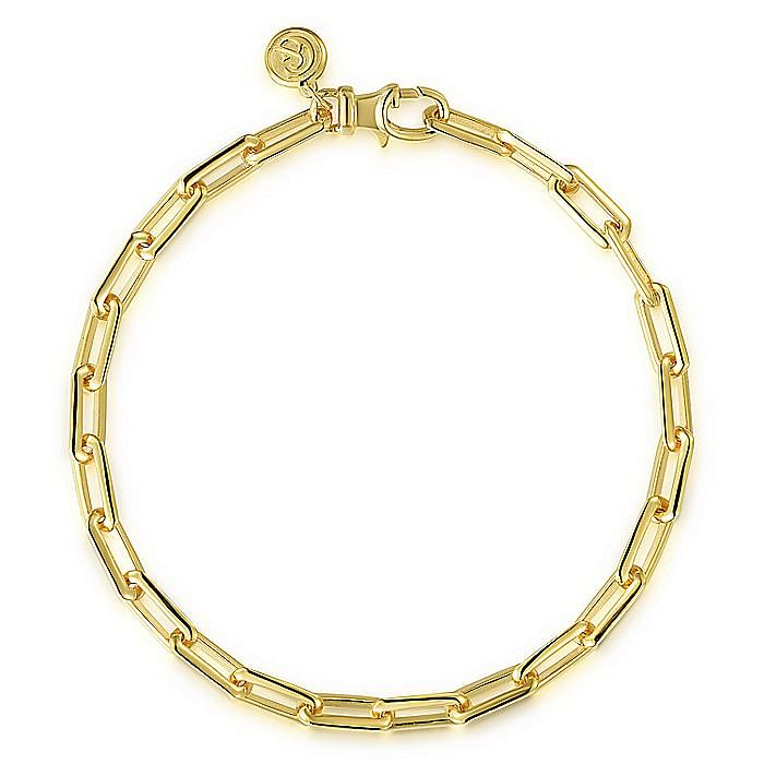 Gabriel 14K Yellow Gold 8" Semi-Solid Chain Paper Clip Chain