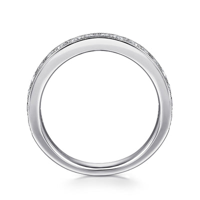 Gabriel 14K White Gold 0.50ctw Diamond Wedding Band